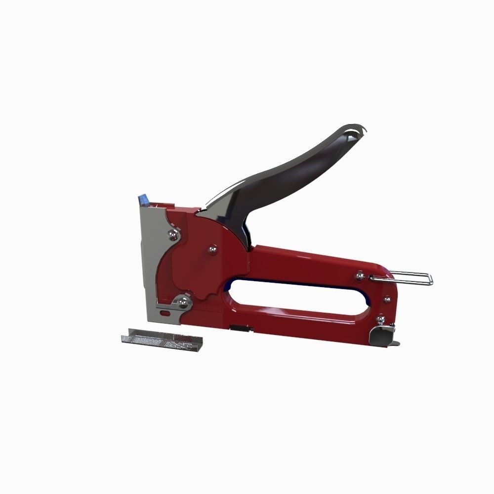 Staple Gun Low-poly 3D model_16
