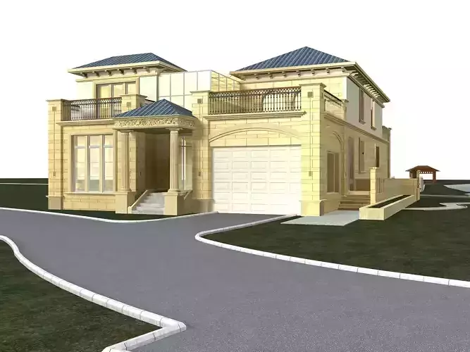 Villa house with driveway