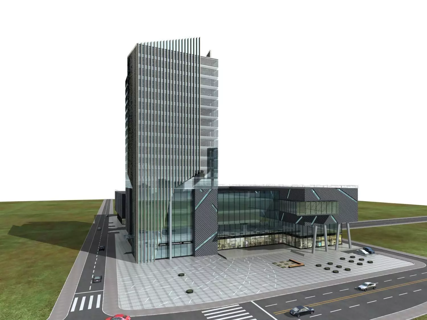 Commercial Building 3D model_0