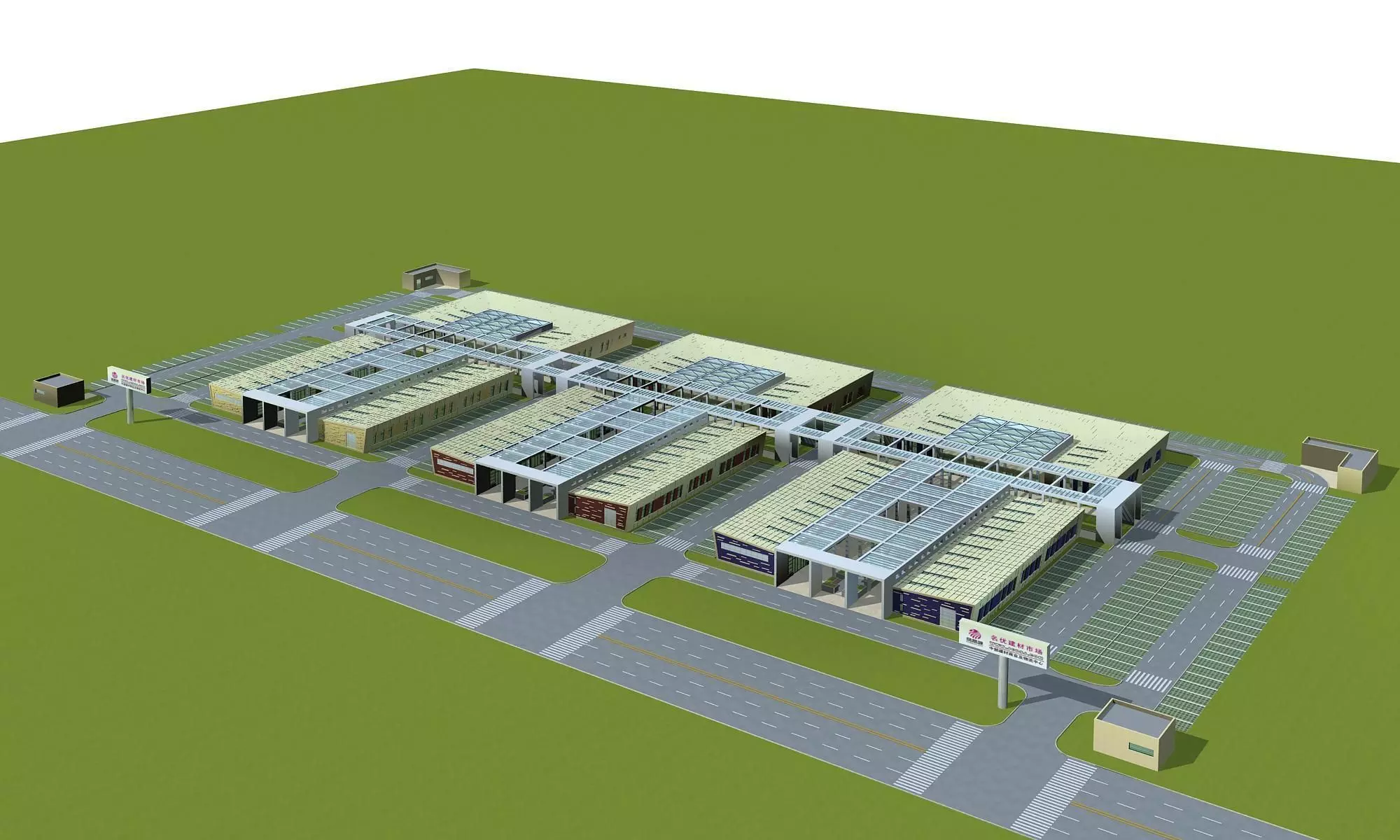 Commercial Building 3D model_0