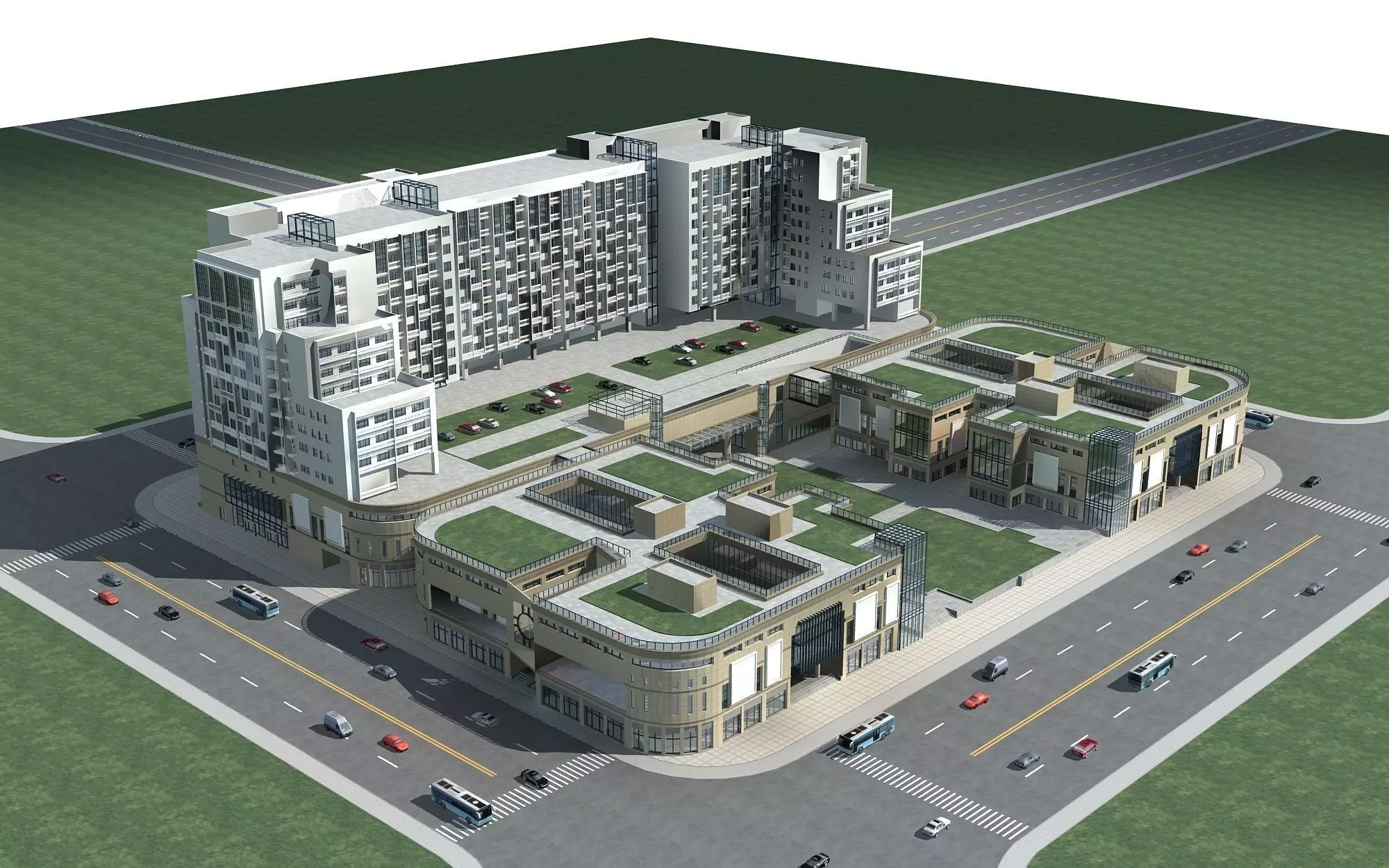 Commercial Building 3D model_0