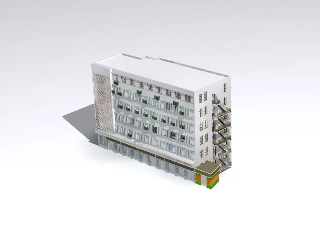 School Building 3D model_0