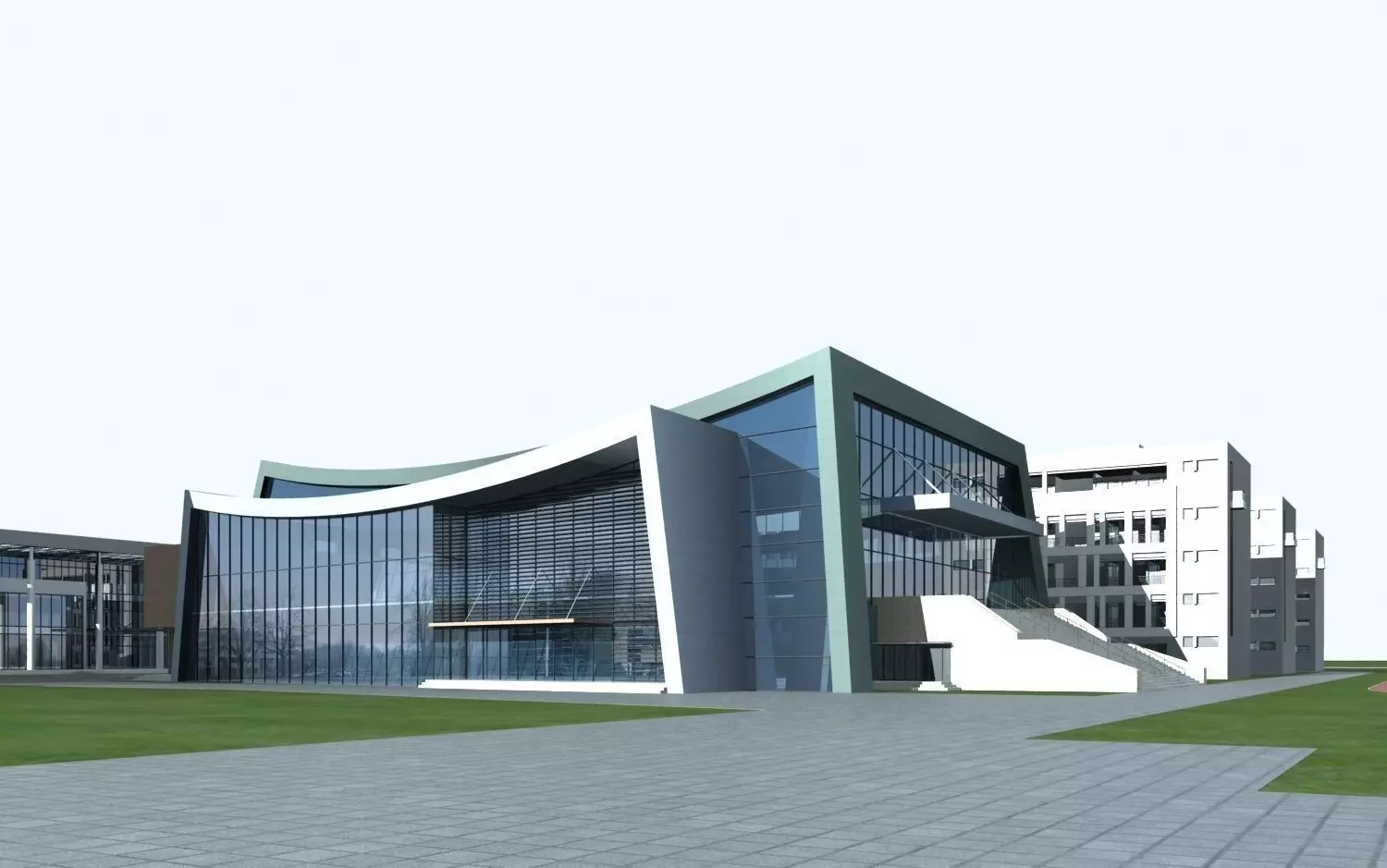 School Building 3D model_0