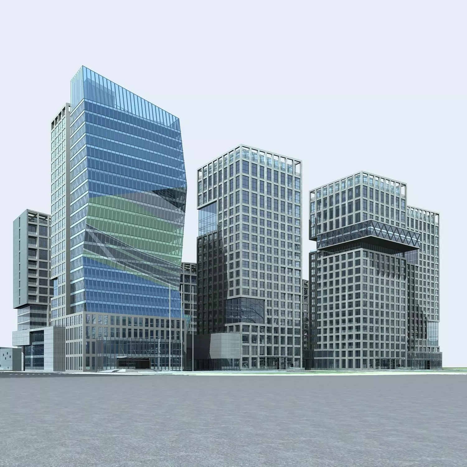 Office Building 3D model_0