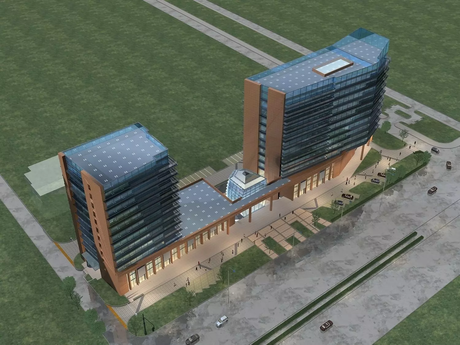 Commercial Building 3D model_0