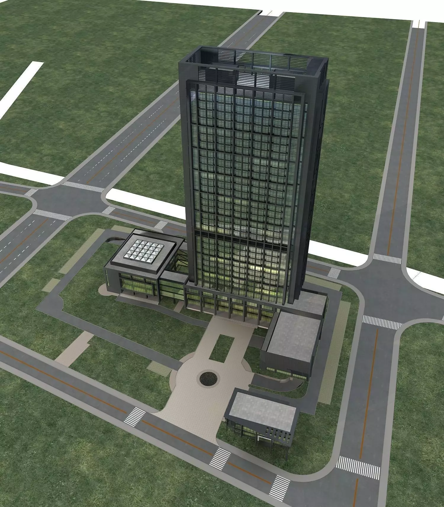 Office Building 3D model_0