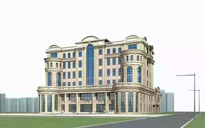 Hotel Building 3D model