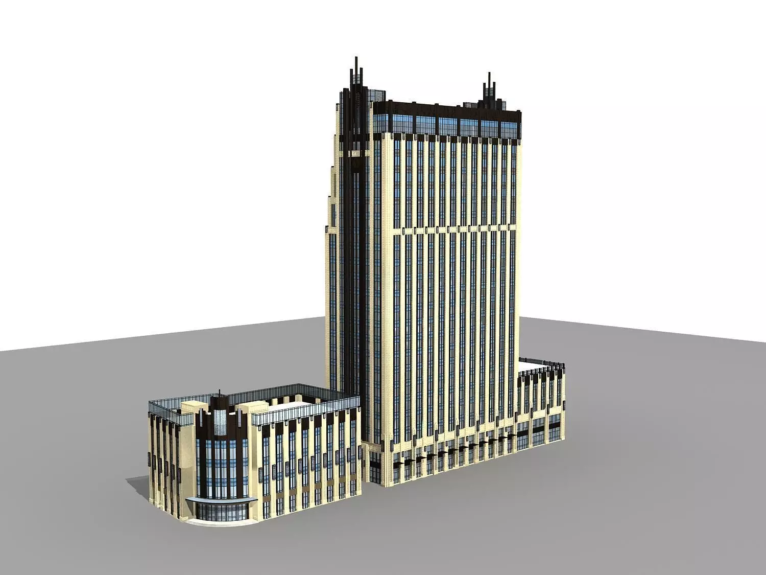 Commercial Building 3D model_0
