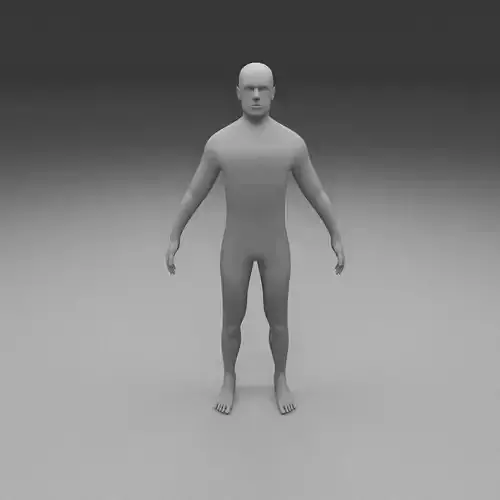 Human Male Clay Model