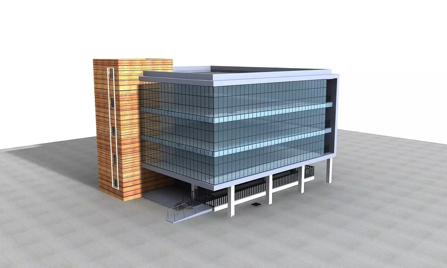 Office Building 3D model_0