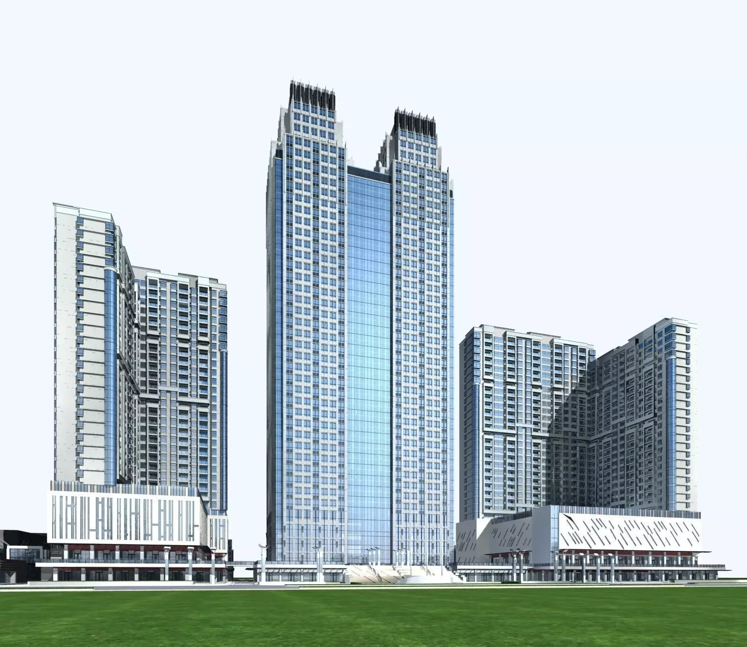 Hotel Building 3D model_0