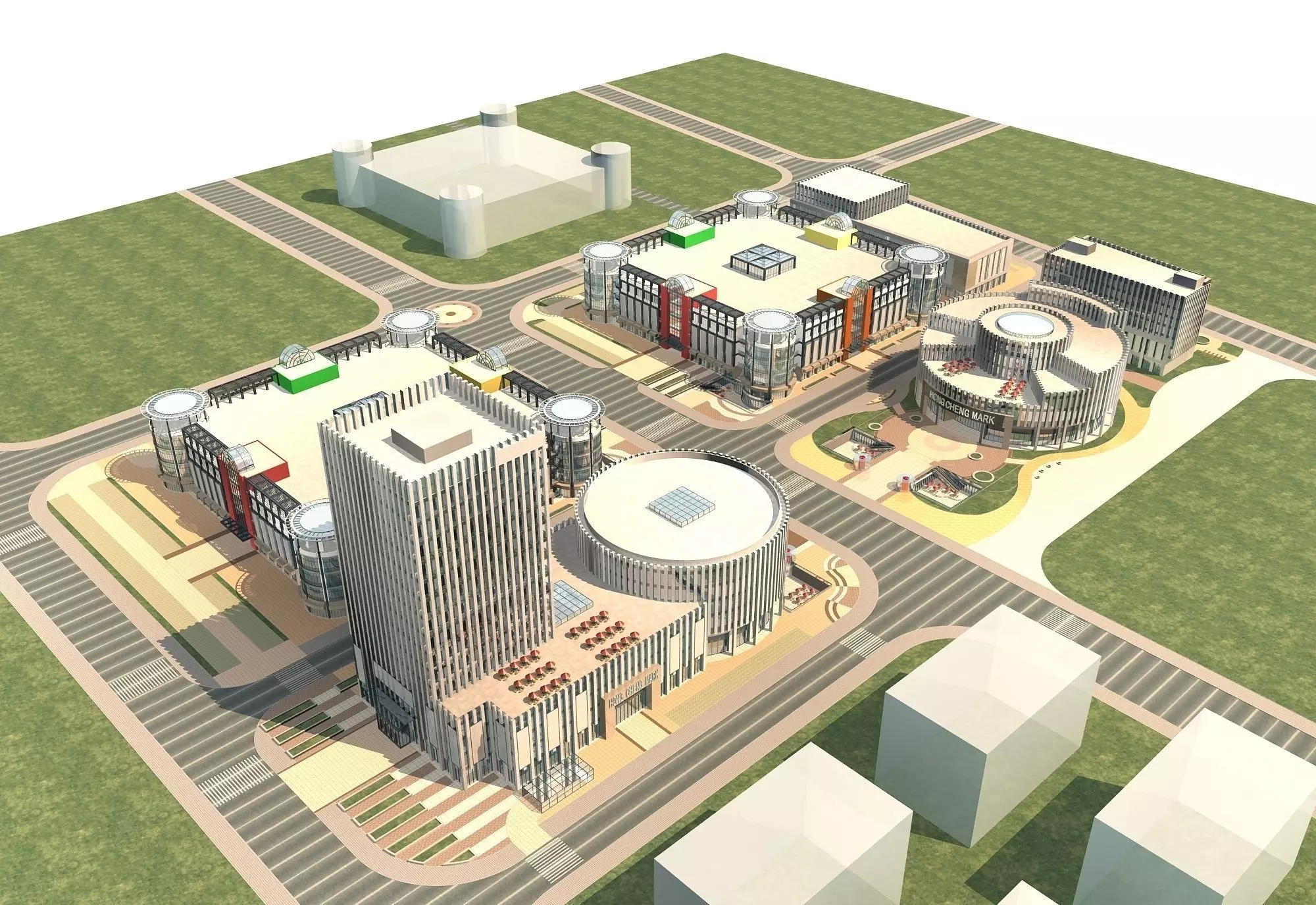 Commercial Building 3D model_0