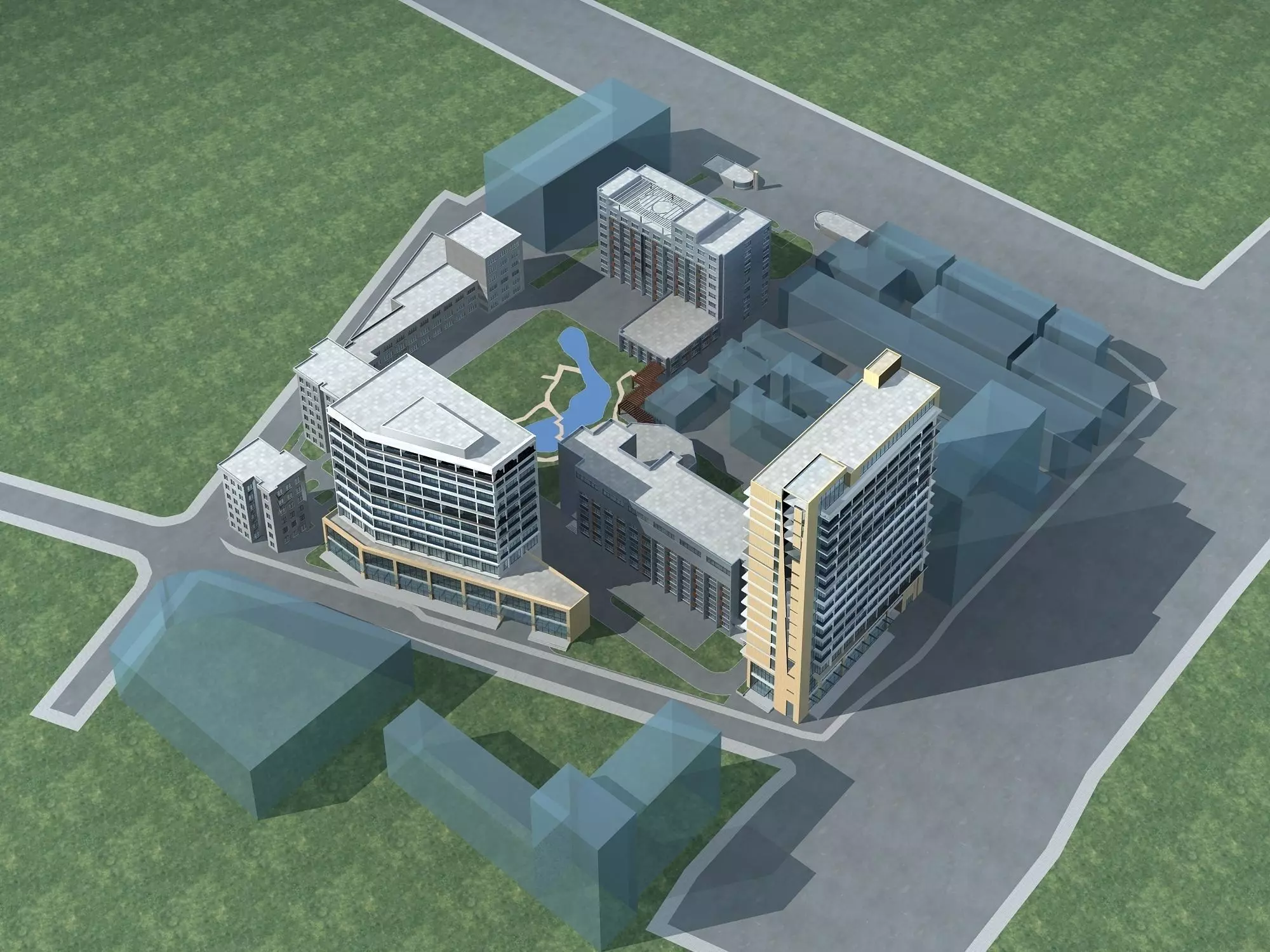 Hospital Building 3D model
