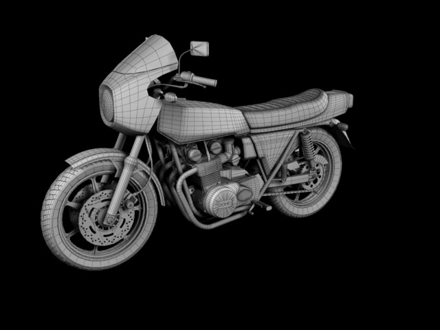 Kawasaki Z1-R 1977 3D model_22