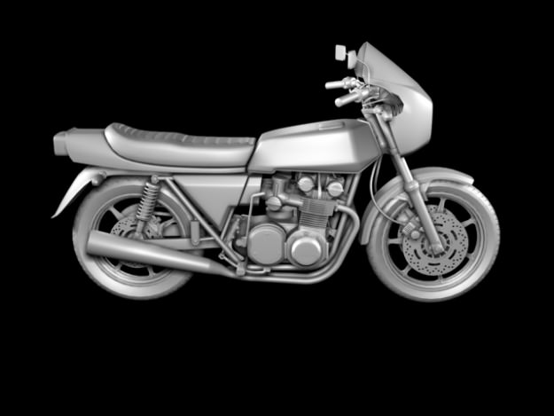 Kawasaki Z1-R 1977 3D model_12