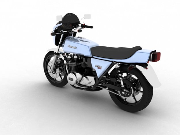 Kawasaki Z1-R 1977 3D model_5
