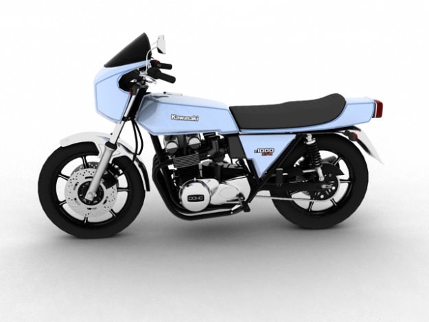Kawasaki Z1-R 1977 3D model_4