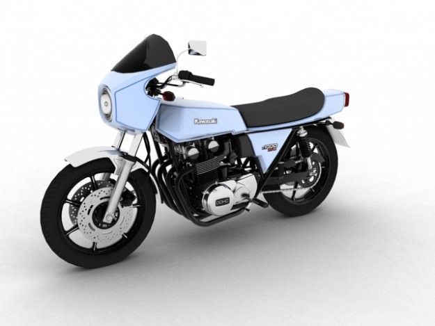 Kawasaki Z1-R 1977 3D model_3