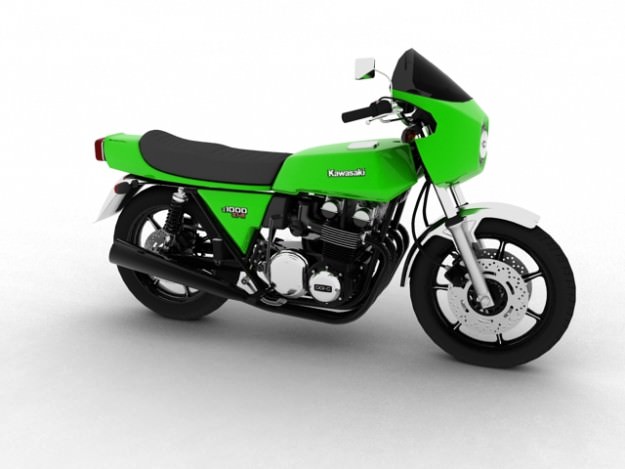 Kawasaki Z1-R 1977 3D model_1