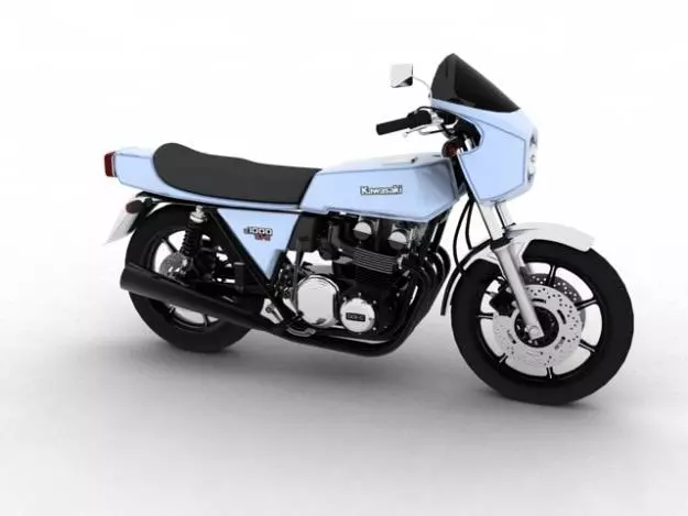 Kawasaki Z1-R 1977 3D model_0