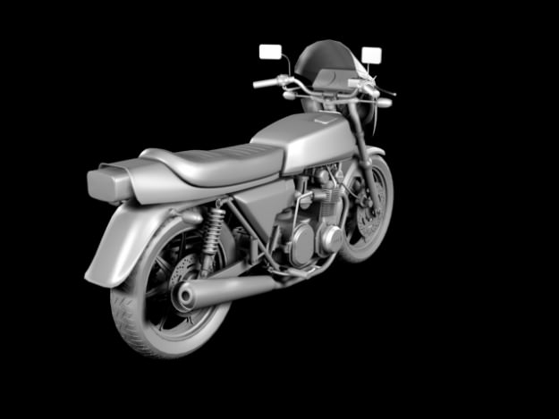 Kawasaki Z1-R 1977 3D model_11