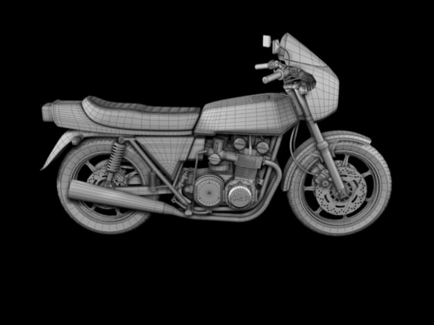 Kawasaki Z1-R 1977 3D model_20