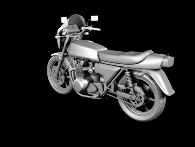 Kawasaki Z1-R 1977 3D model_9