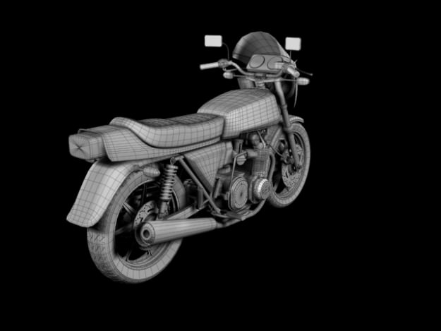 Kawasaki Z1-R 1977 3D model_19