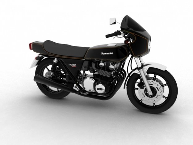 Kawasaki Z1-R 1977 3D model_2