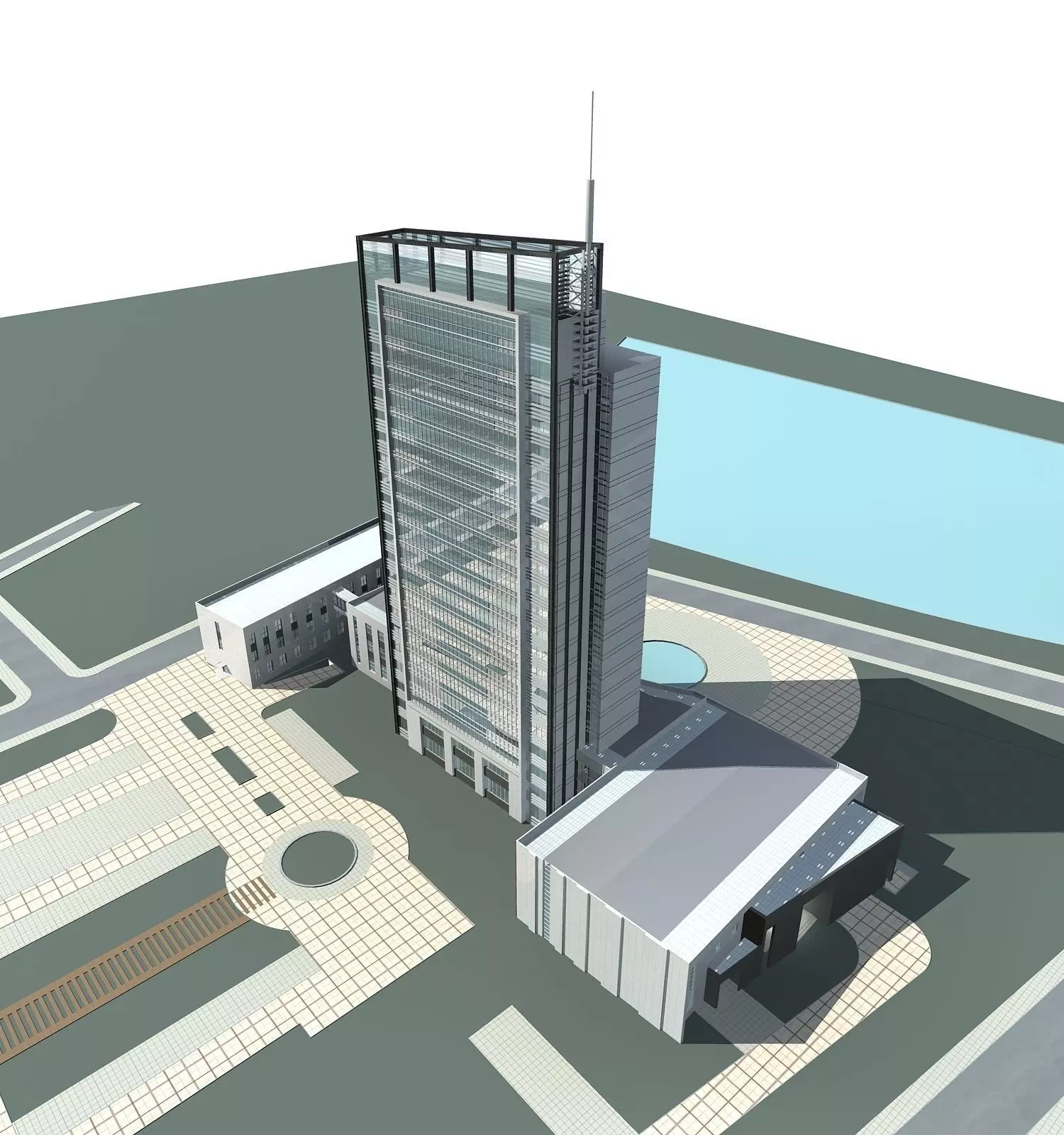 Office Building 3D model_0