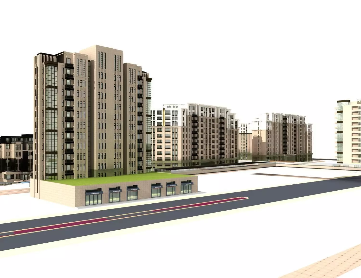 Multi Residential 3D model_0