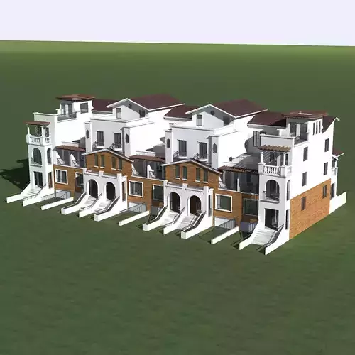 Villa three story apartment building