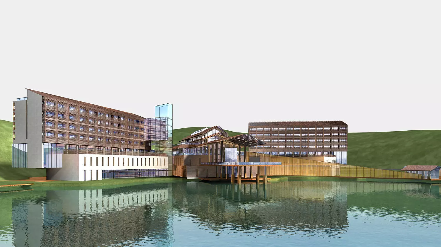 Hotel Building 3D model_0