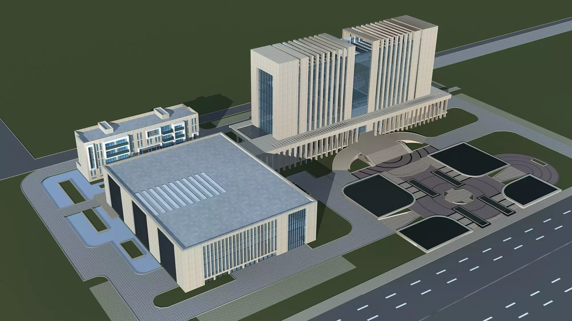 Office Building 3D model_0