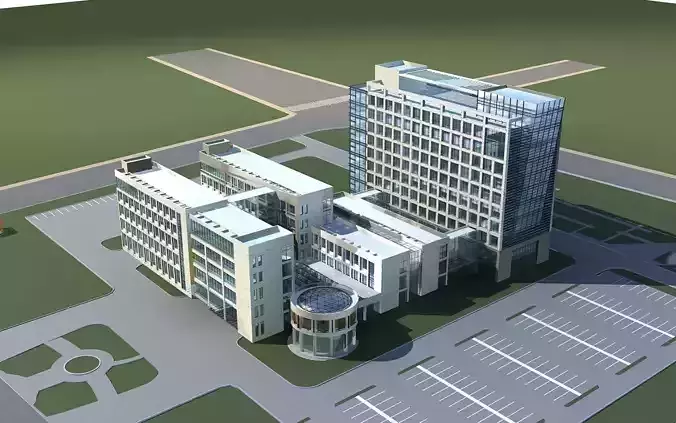 Hospital Building 3D model