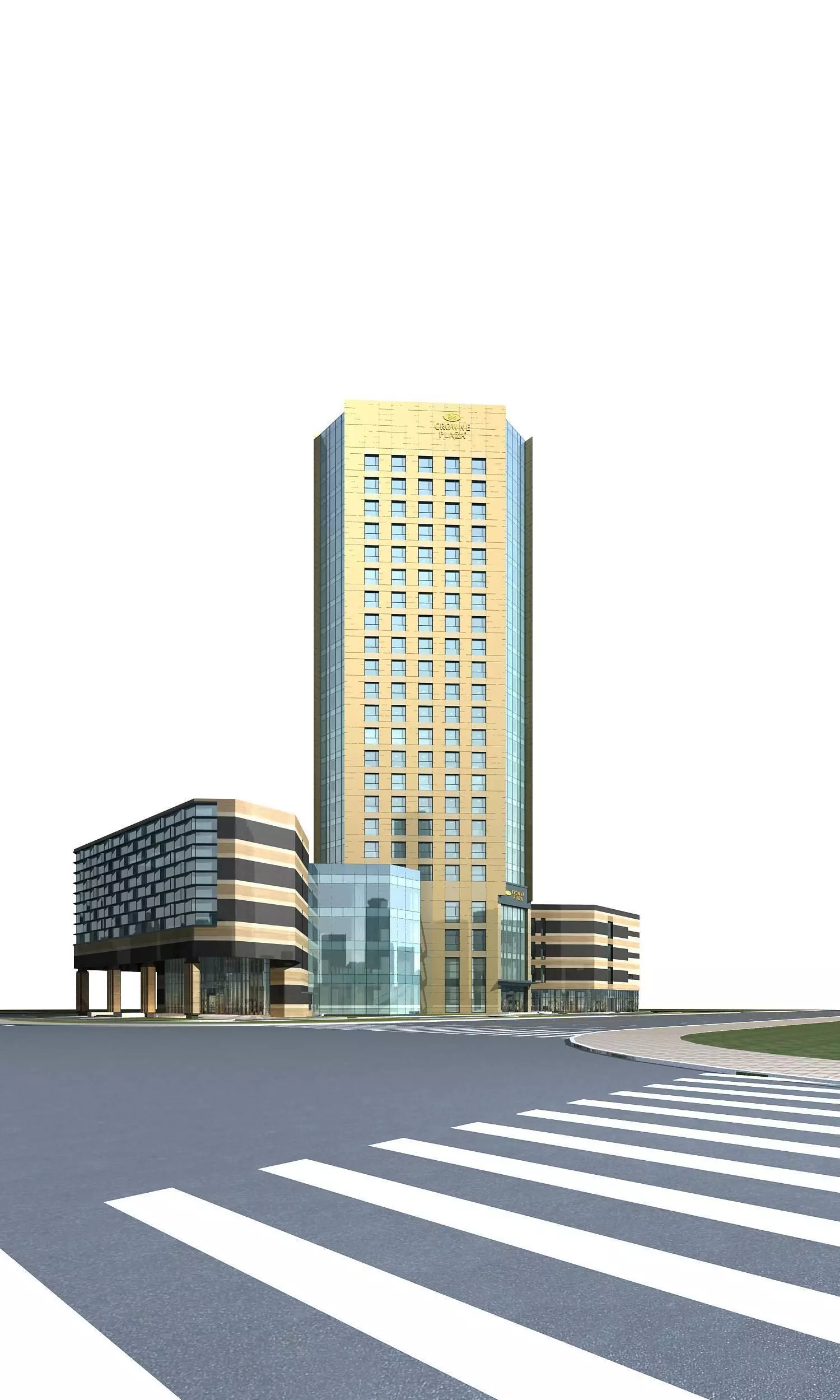 Hotel Building 3D model_0