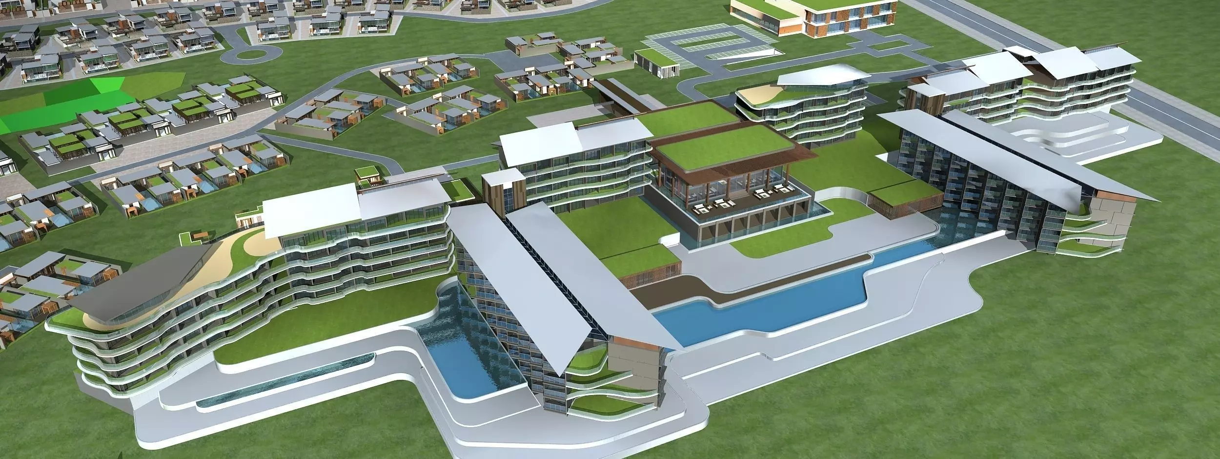 Hotel Building 3D model_0