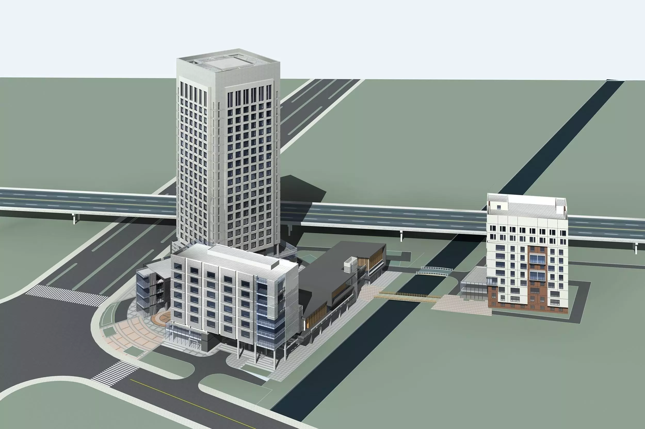 Office Building 3D model_0