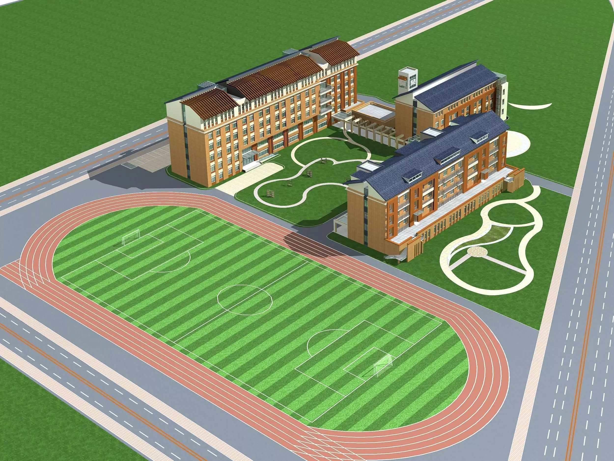 School Building 3D model