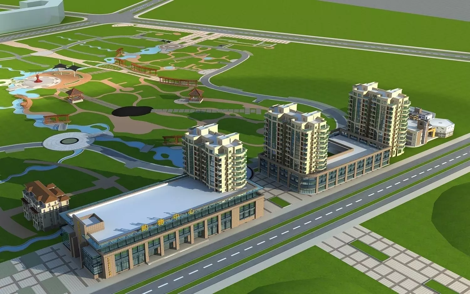 Commercial Building 3D model_0