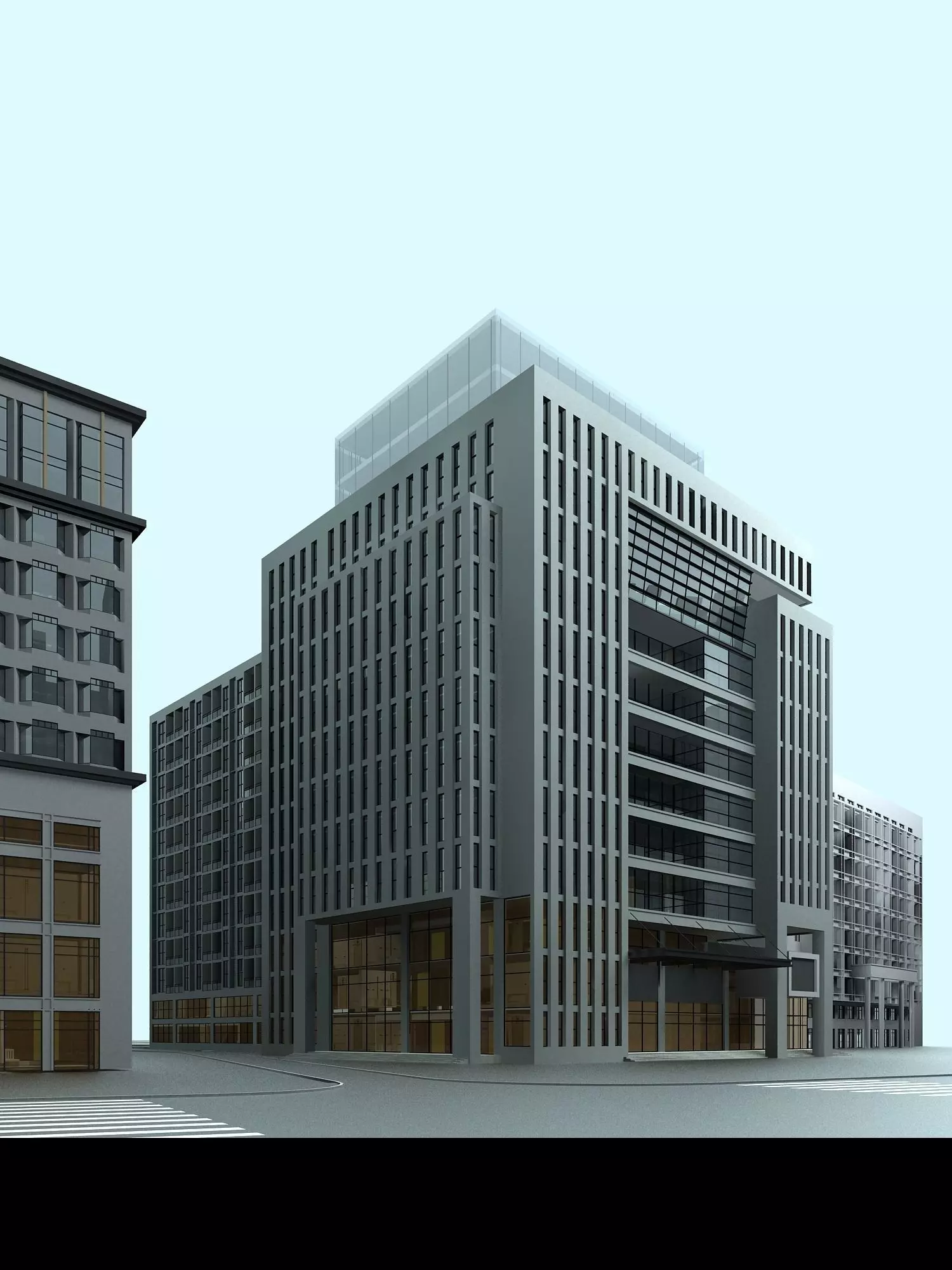 Office Building 3D model_0