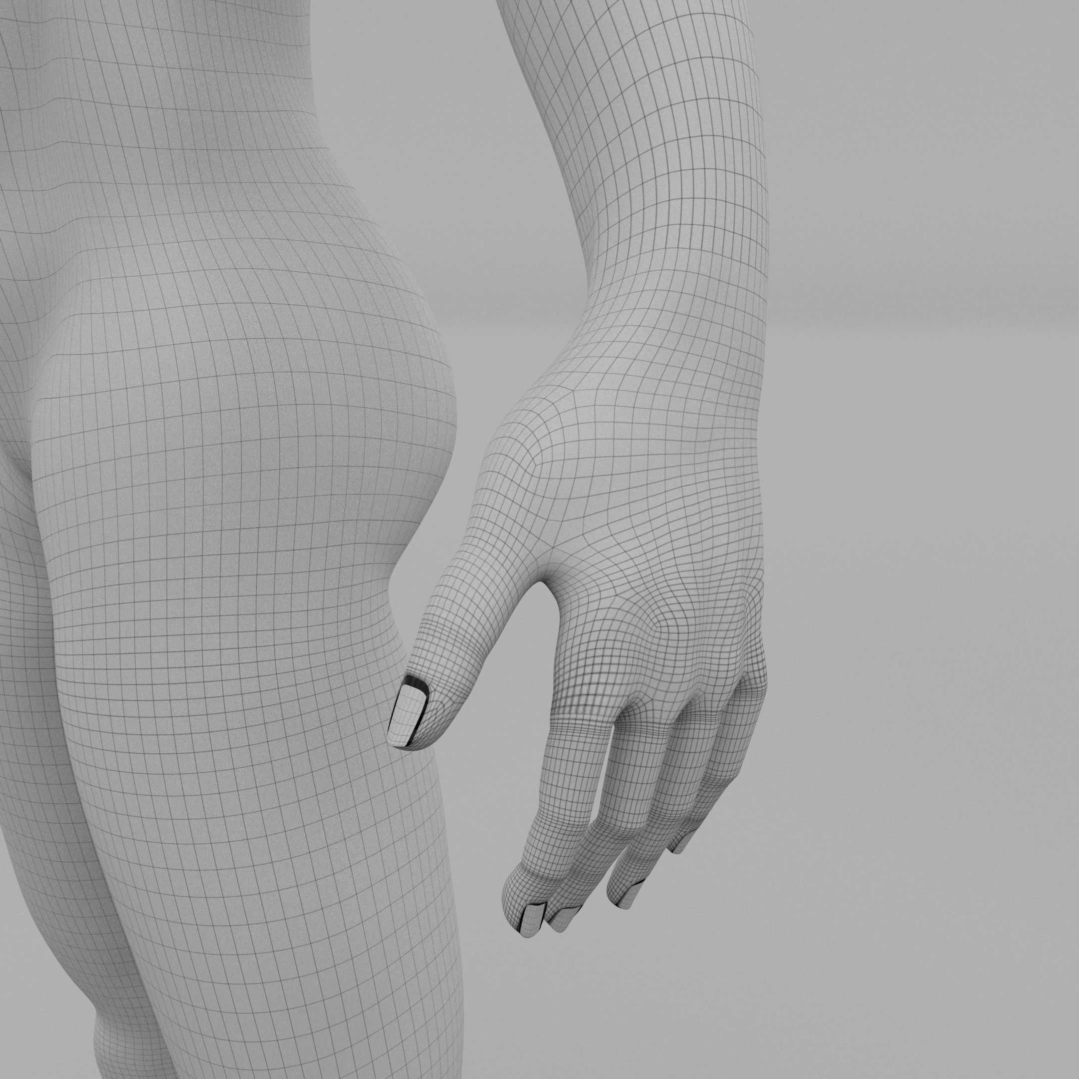 Muscular Human Male Clay Model 3D model_26