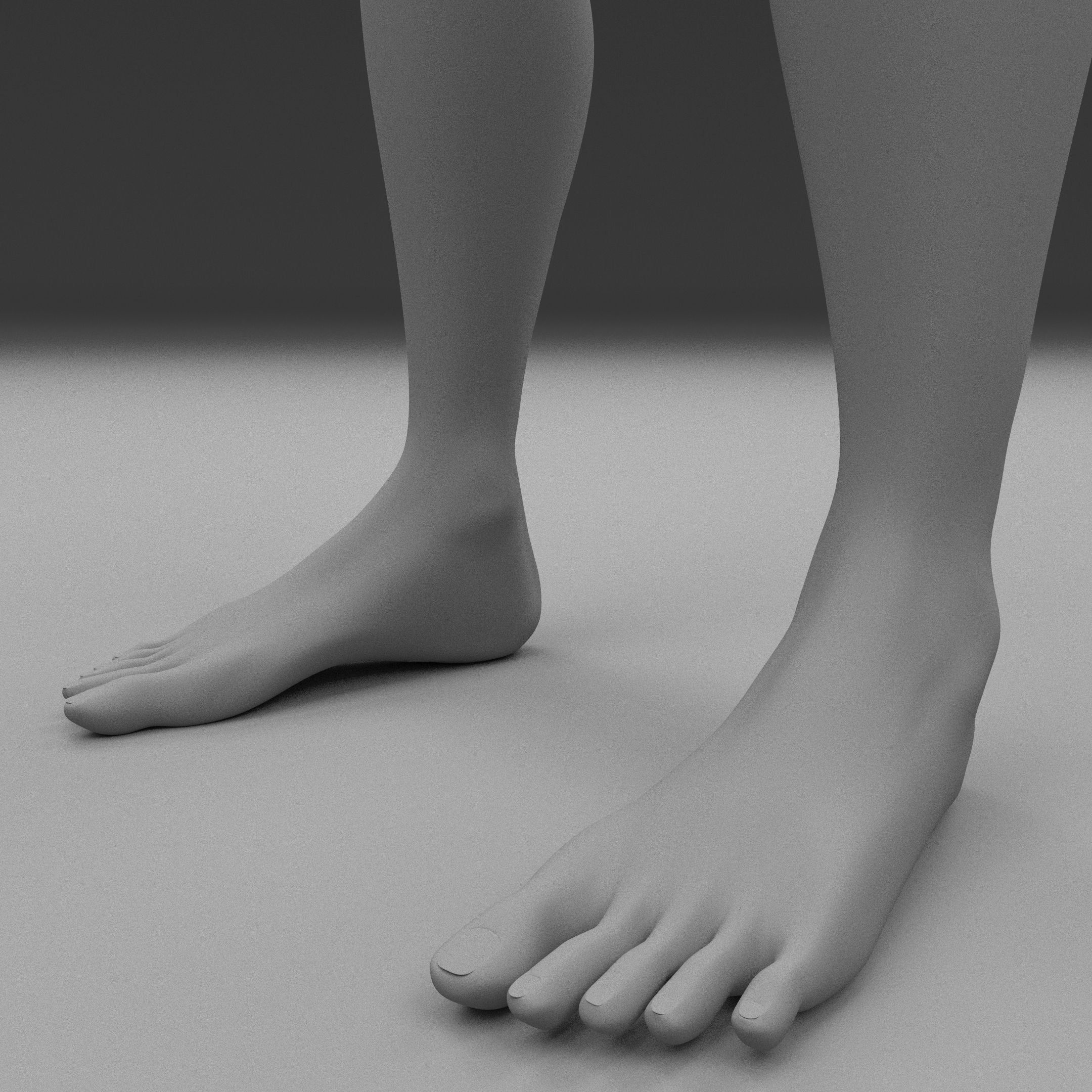 Muscular Human Male Clay Model 3D model_15