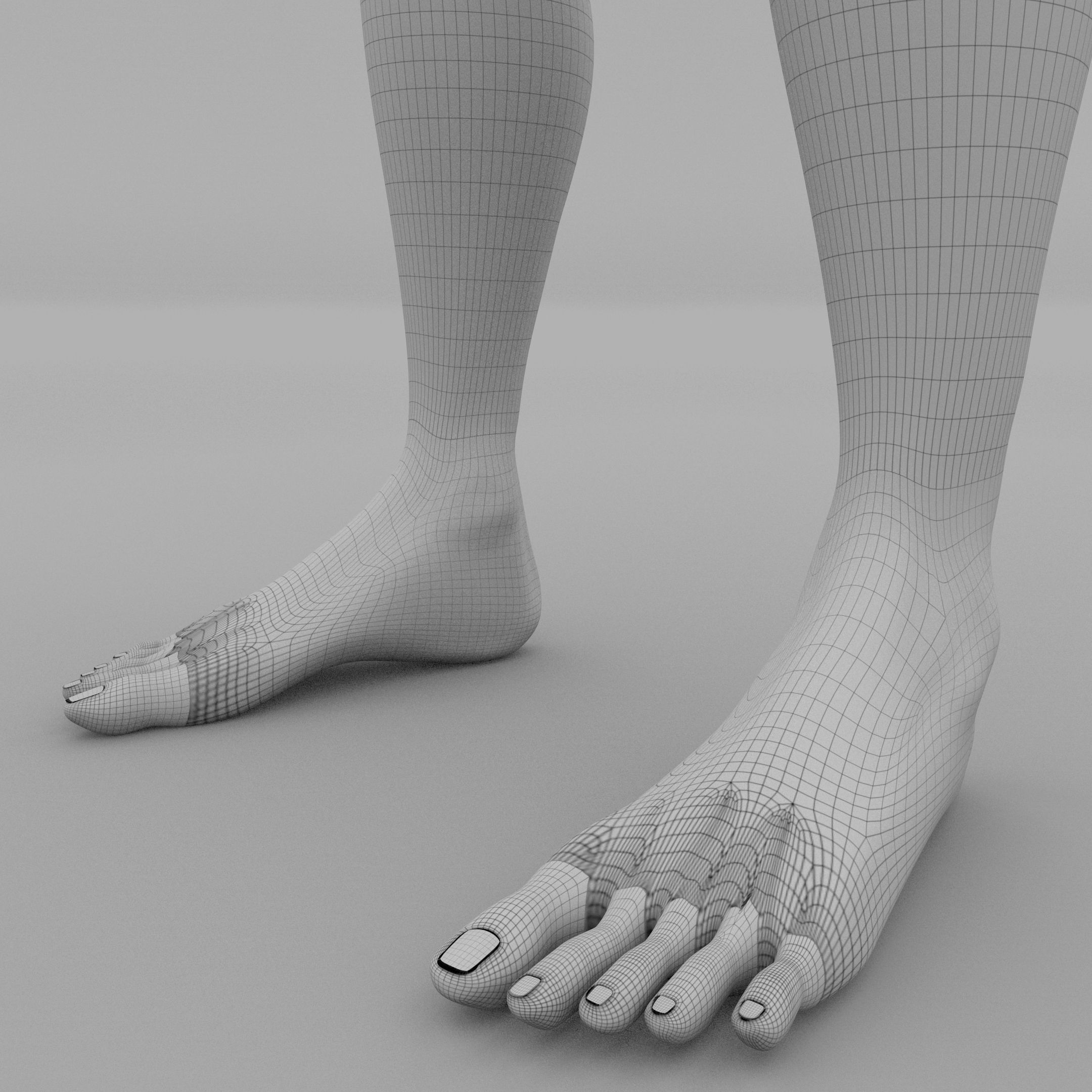 Muscular Human Male Clay Model 3D model_25