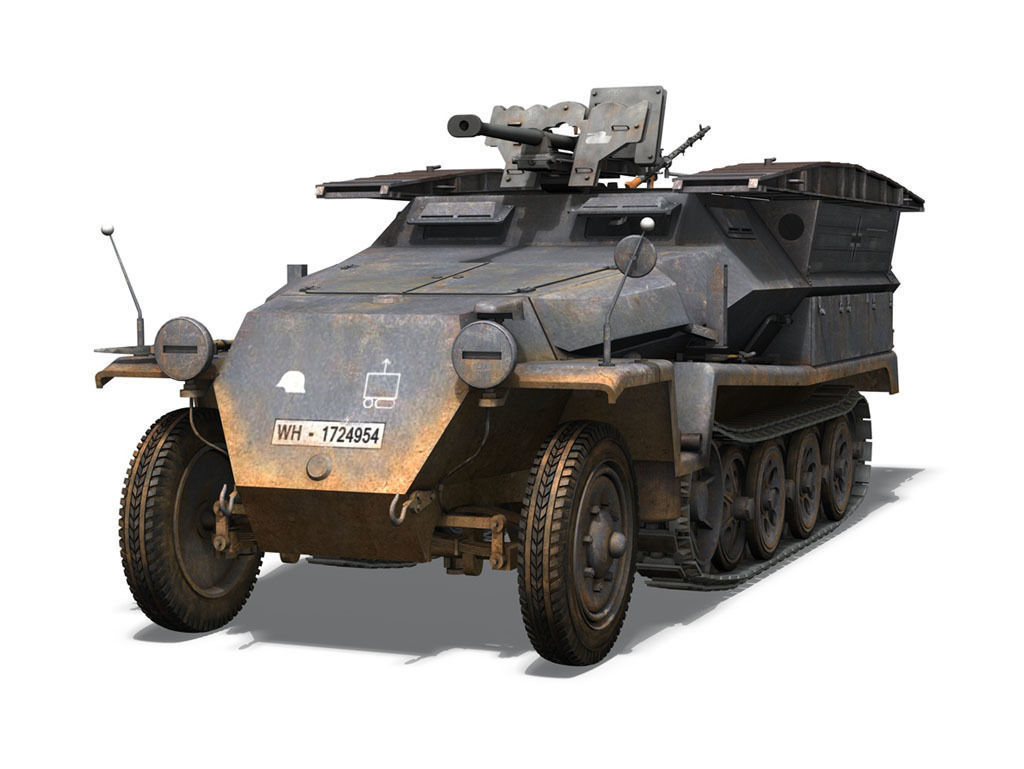 SD KFZ 251 7 Ausf C Pioneer Assault bridge 3D model_2