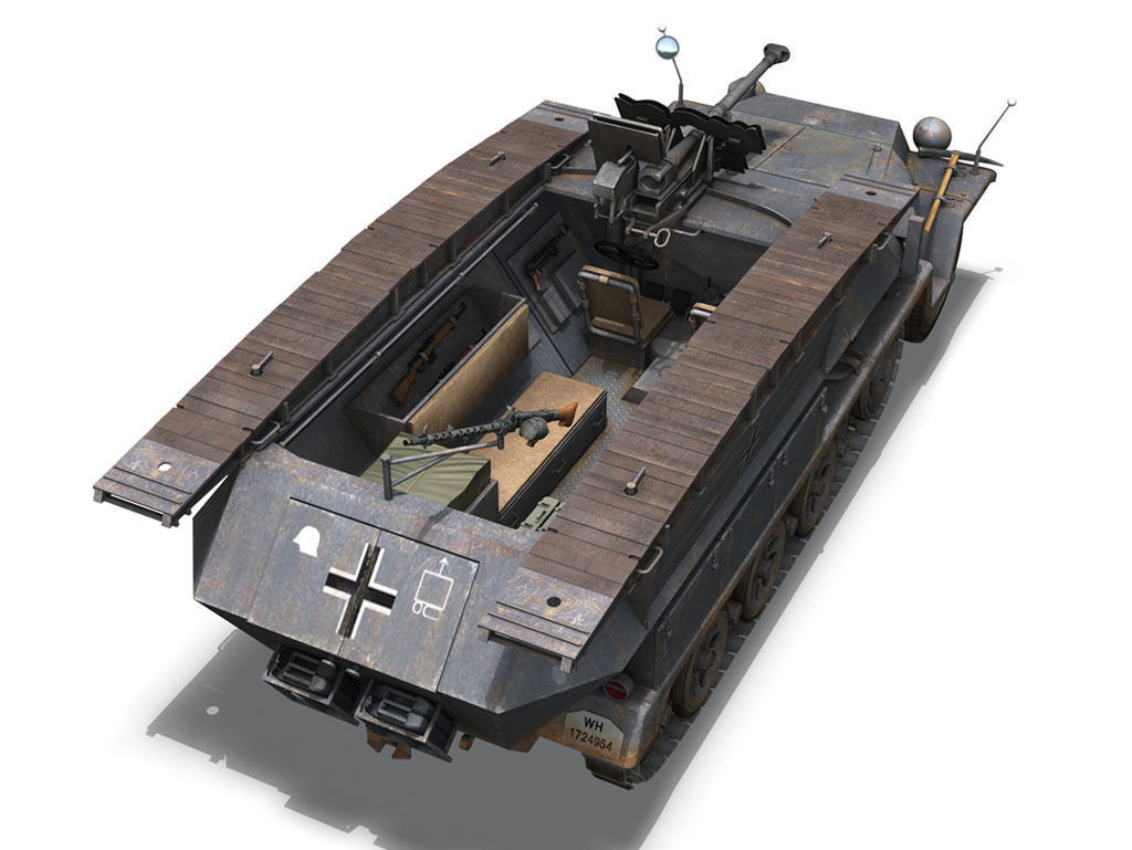 SD KFZ 251 7 Ausf C Pioneer Assault bridge 3D model_11