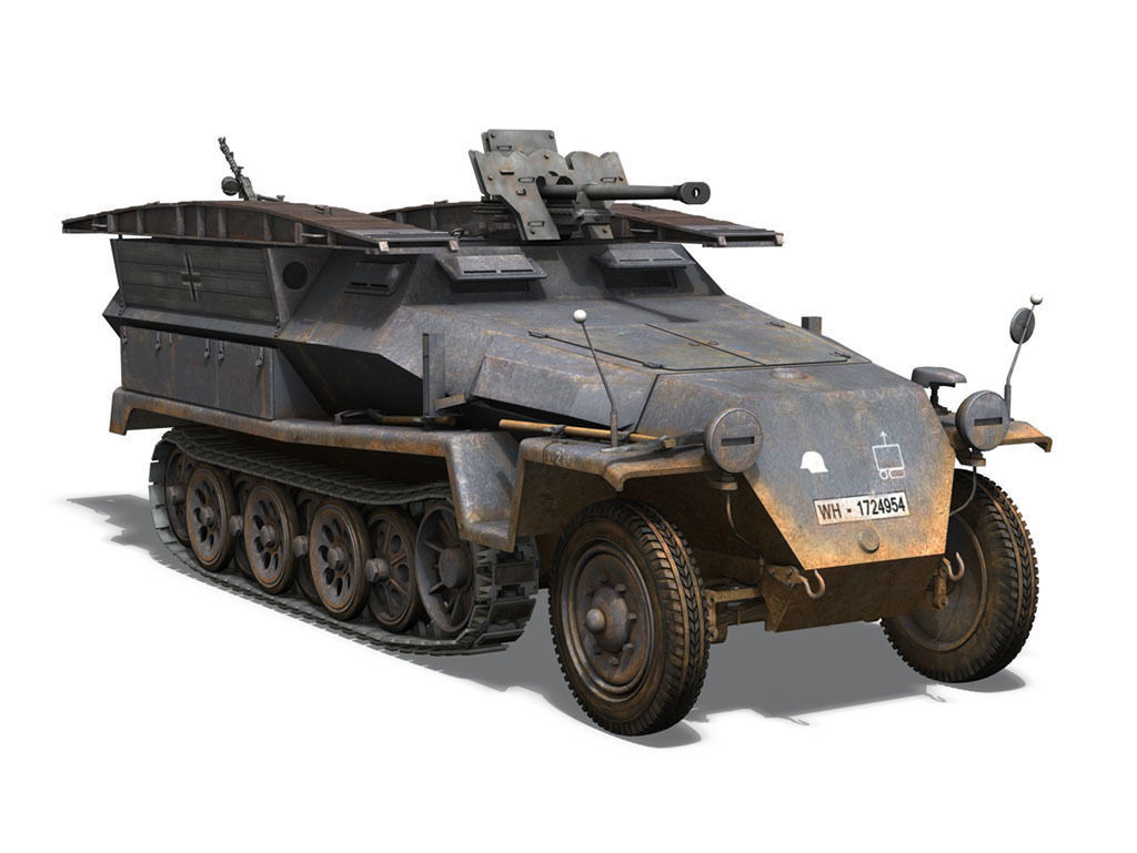 SD KFZ 251 7 Ausf C Pioneer Assault bridge 3D model_3