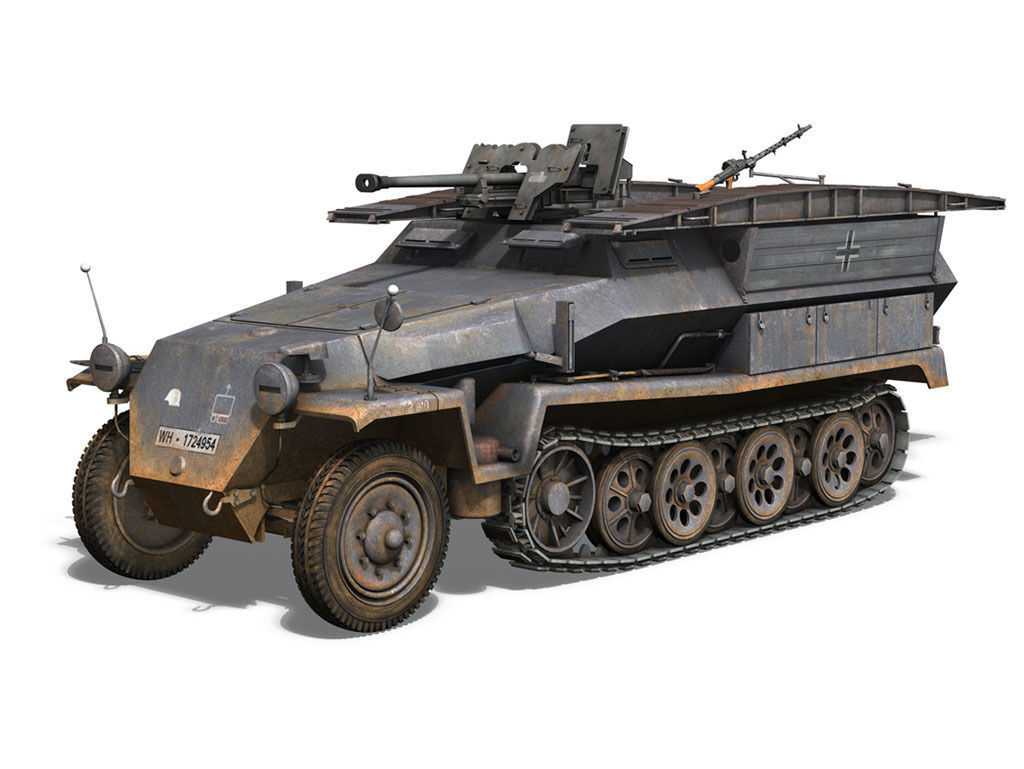 SD KFZ 251 7 Ausf C Pioneer Assault bridge 3D model_1