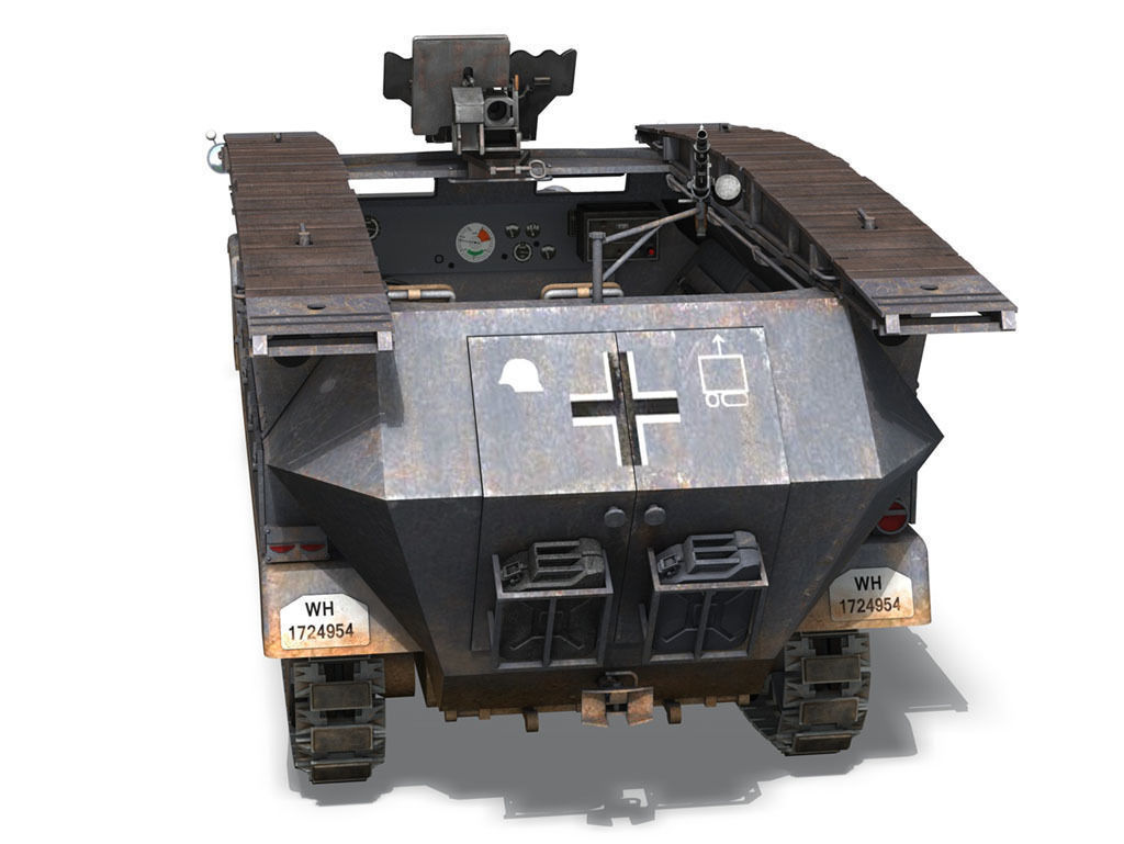 SD KFZ 251 7 Ausf C Pioneer Assault bridge 3D model_7