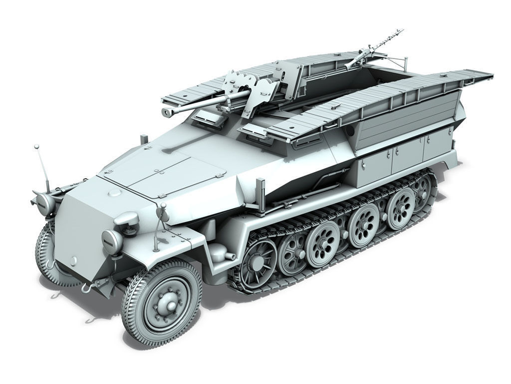SD KFZ 251 7 Ausf C Pioneer Assault bridge 3D model_13